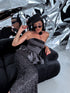 Dress, flitter dress "MERMAID" - BLACK